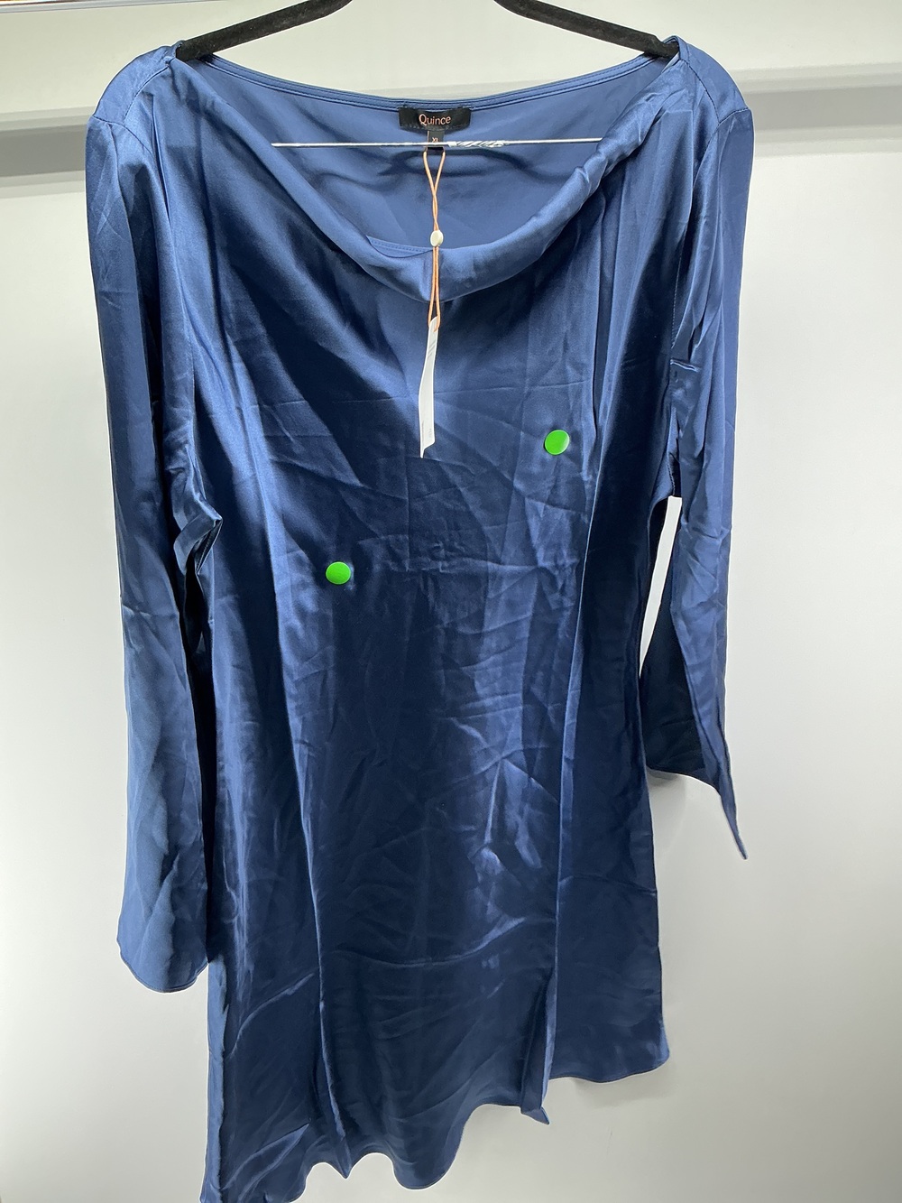100% Washable Silk Long Sleeve Mini Dress